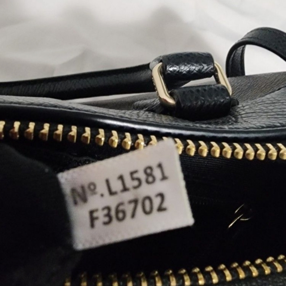 Coach Brown Signature Satchel with Black Trim and Gold Hardware - Picture 7 of 7